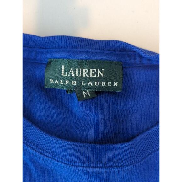 Lauren Ralph Lauren Blue Crew Neck Short Sleeve Tee Shirt Size M - Picture 6 of 7